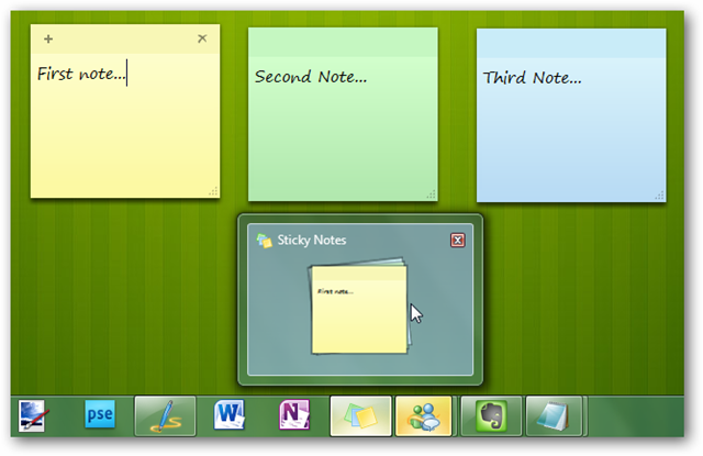 sticky notes on desktop windows 7